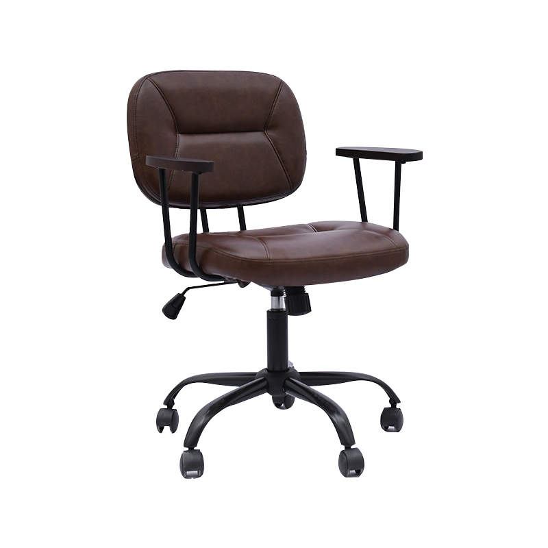 Membungkuk kursi kantor lengan kayu